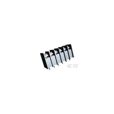 Te Connectivity Barrier Strip, 1 Row, 20 A, 300 V, 12 AWG, Pin Termination 1546734-6